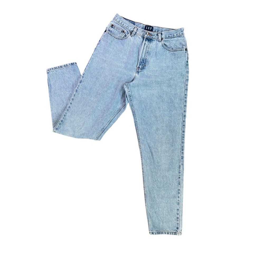 Vintage GAP Blue Jeans 90s Light Wash High Rise Mom Jeans Size ~ 31